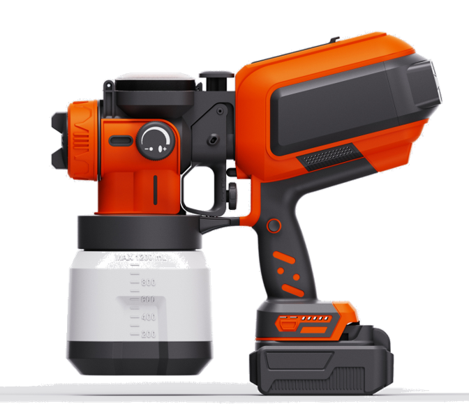 Lithium battery spray gun