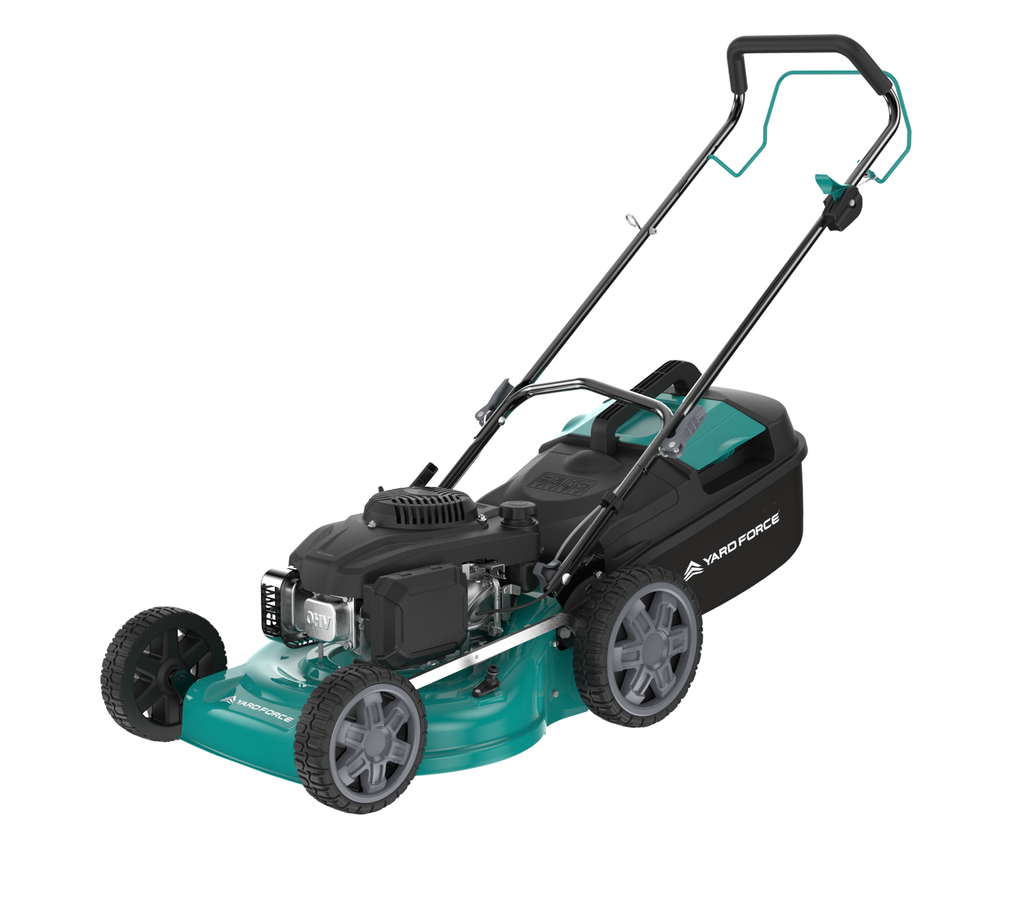 Yardforce Cordless 46cm Petrol Lawn Mower (Hand push), LONCINE engine 139cc, 2.2kW, With Soft grip on handle, and integrated washing adaptor