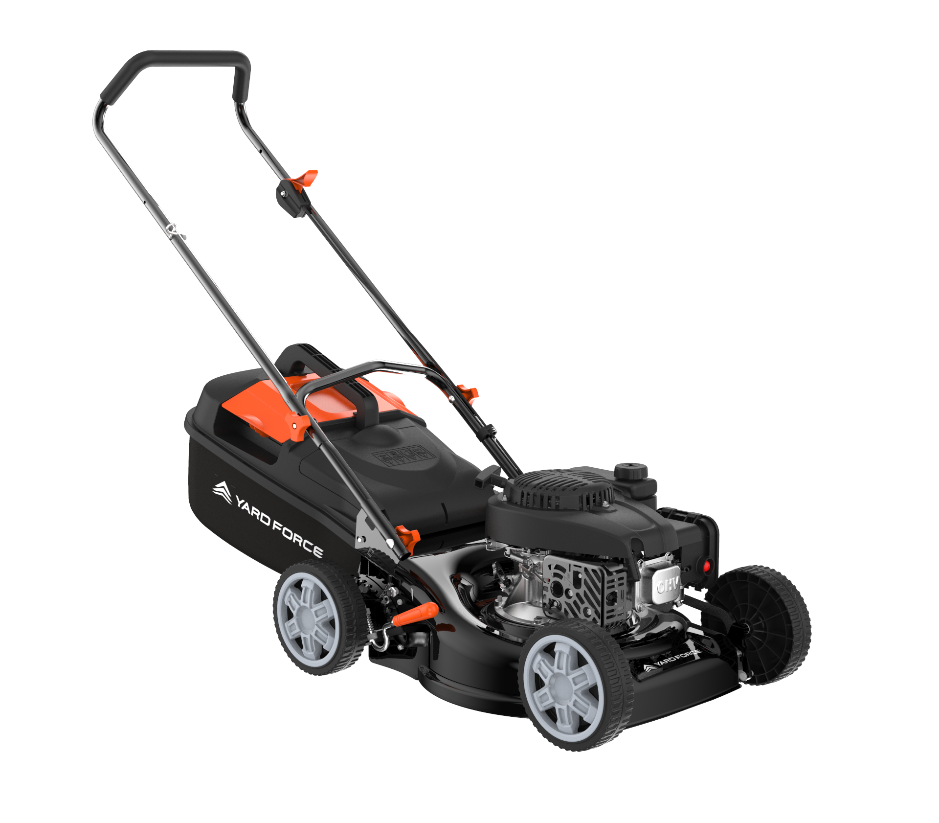 YARD FORCE 46cm Petrol Lawn Mower (Hand push), LONCINE engine 139cc, 2.2kW, With Soft grip on handle, and integrated washing adaptor