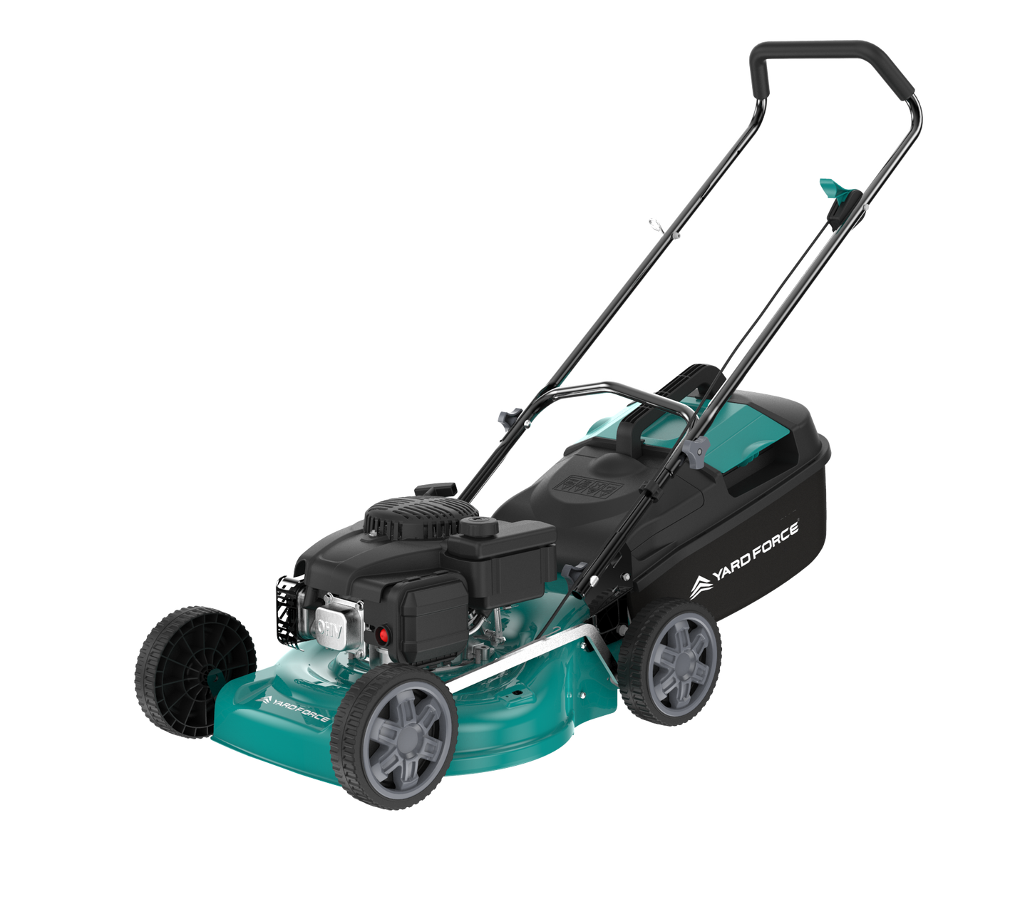 Yardforce Cordless 46cm Petrol Lawn Mower (Hand push), LONCINE engine 139cc, 2.2kW, With Soft grip on handle, and integrated washing adaptor