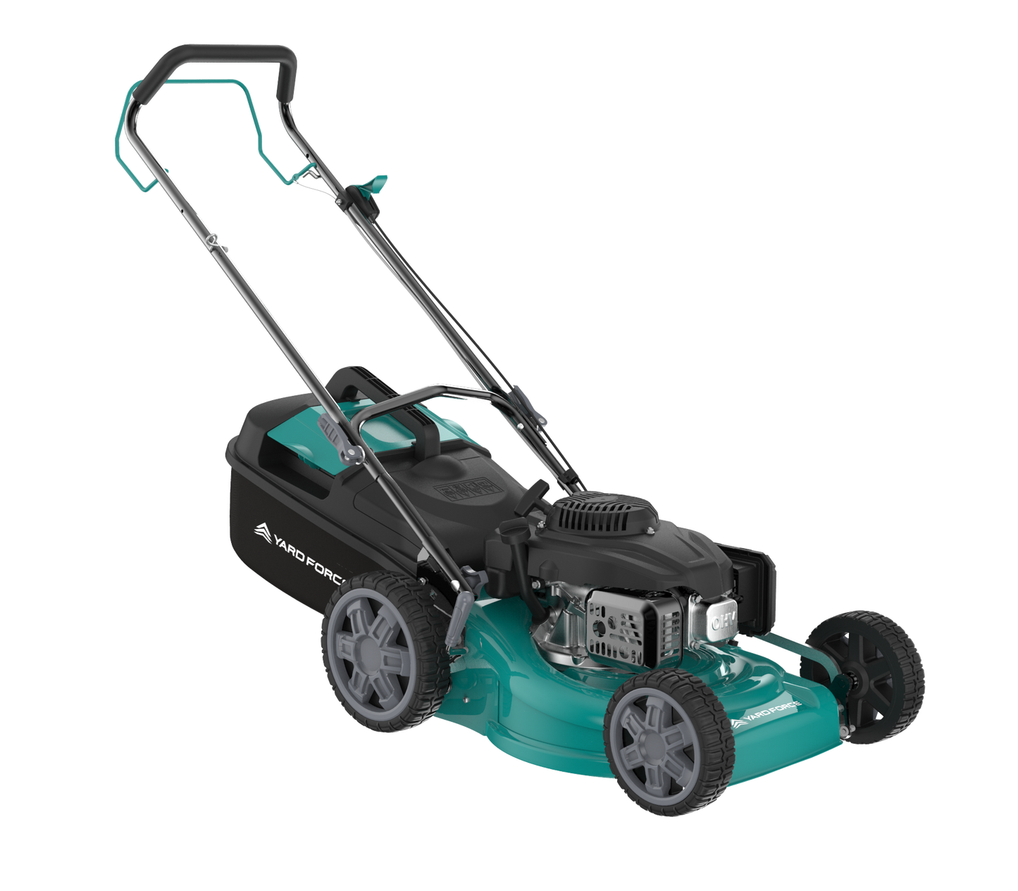 Yardforce Cordless 46cm Petrol Lawn Mower (Hand push), LONCINE engine 139cc, 2.2kW, With Soft grip on handle, and integrated washing adaptor