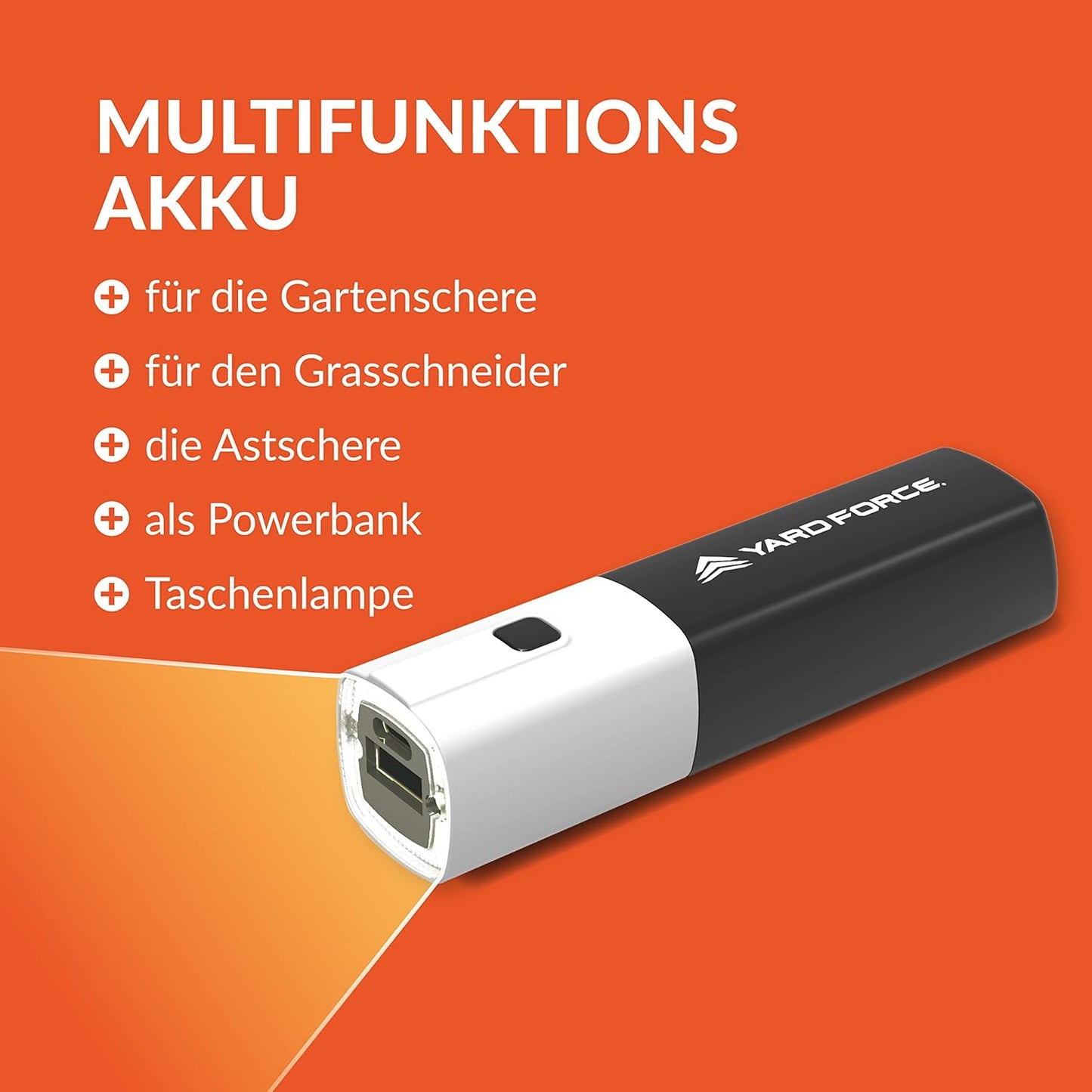 Yard Force VITA Innovative Garden Tool Set Including 4V/4Ah Battery | 6-in-1 Tool Box | Electric Garden Shears | Electric Grass and Shrub Shears | Hand Shovel | Hand Cultivator | Hand Digging Fork