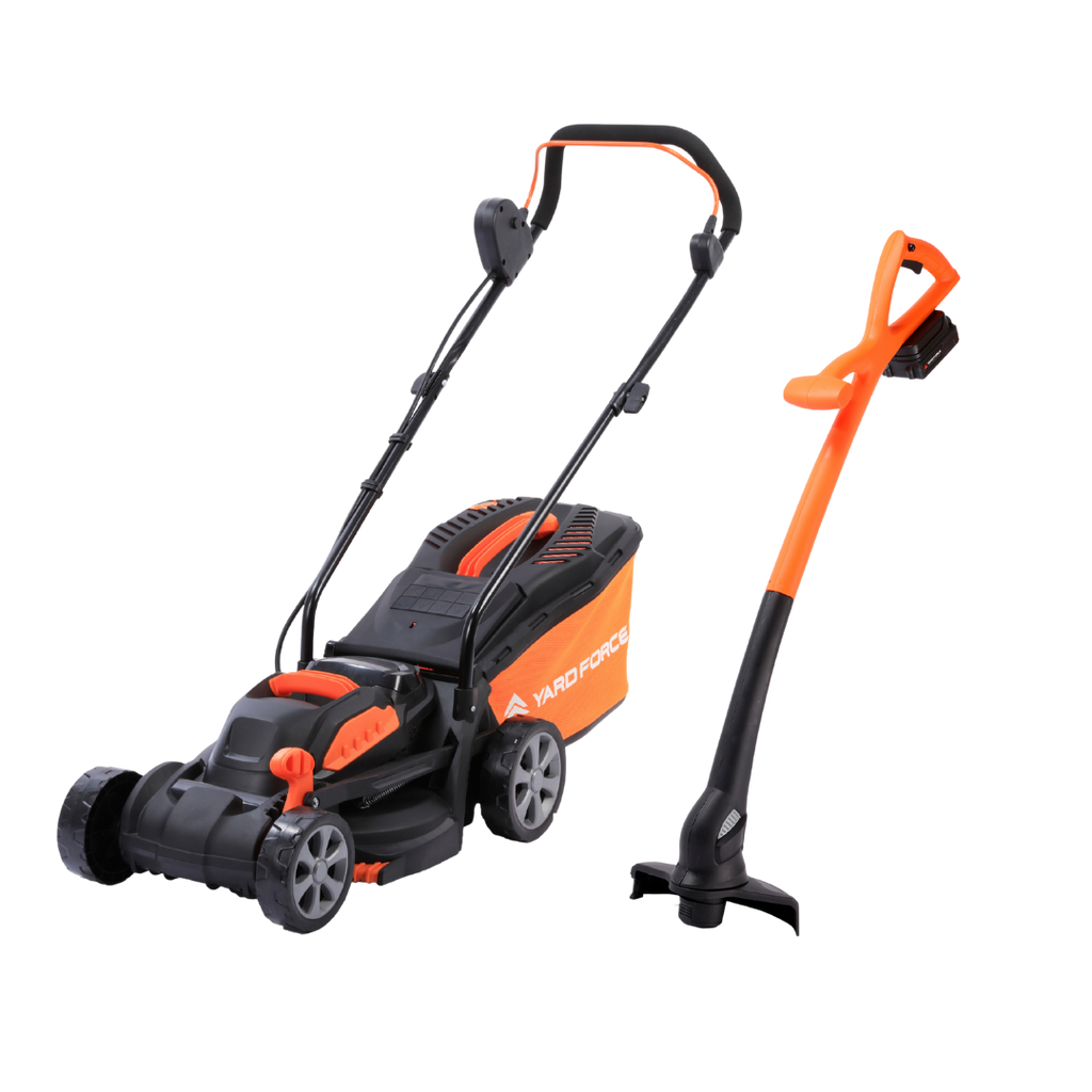 20V 33cm Brushless Cordless Lawnmower & Trimmer Lawn Care Twin Pack