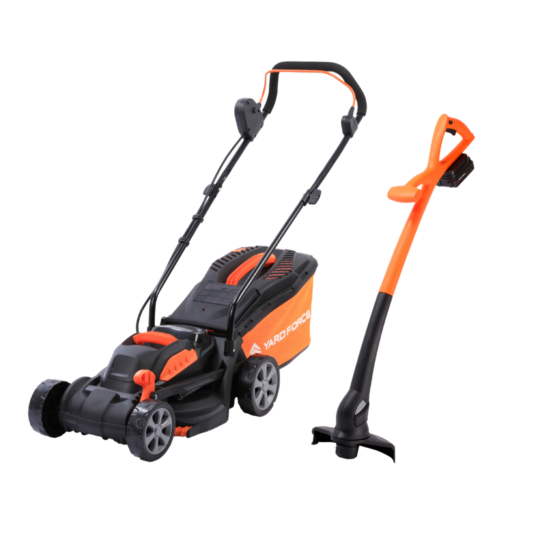 20V 33cm Brushless Cordless Lawnmower & Trimmer Lawn Care Twin Pack