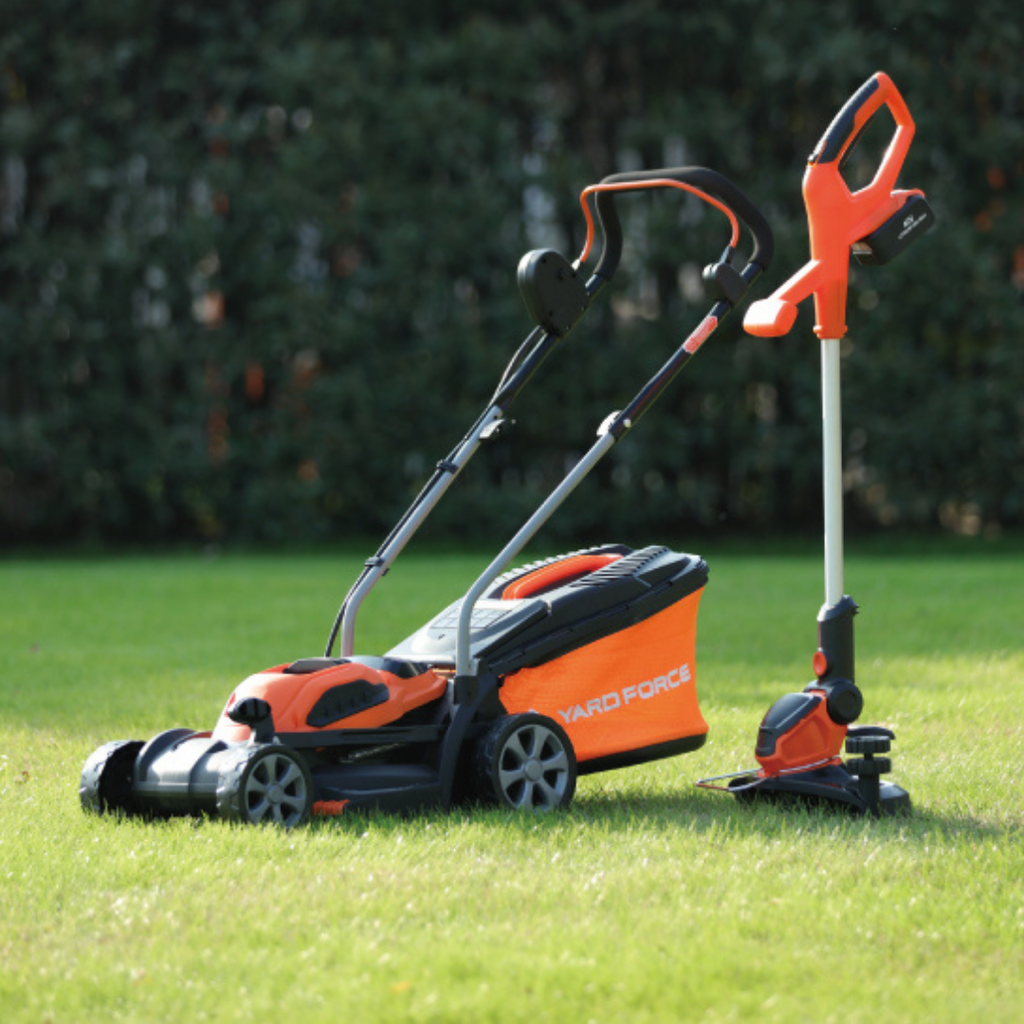 40V 32cm Brushless Cordless Lawnmower & Trimmer Lawn Care Twin Pack
